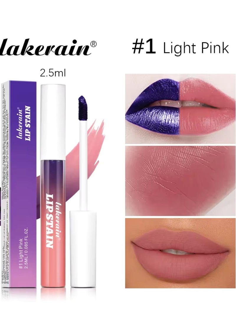lakerain - Peel Off Lip Stain Lipstick Peel Off Lip Color Stain Long Lasting Lip Stain Peel Off Infused Sweat Proof Waterproof Long Lasting Highly Pigmented Matte Lipstick Light Pink 01 - Image 1