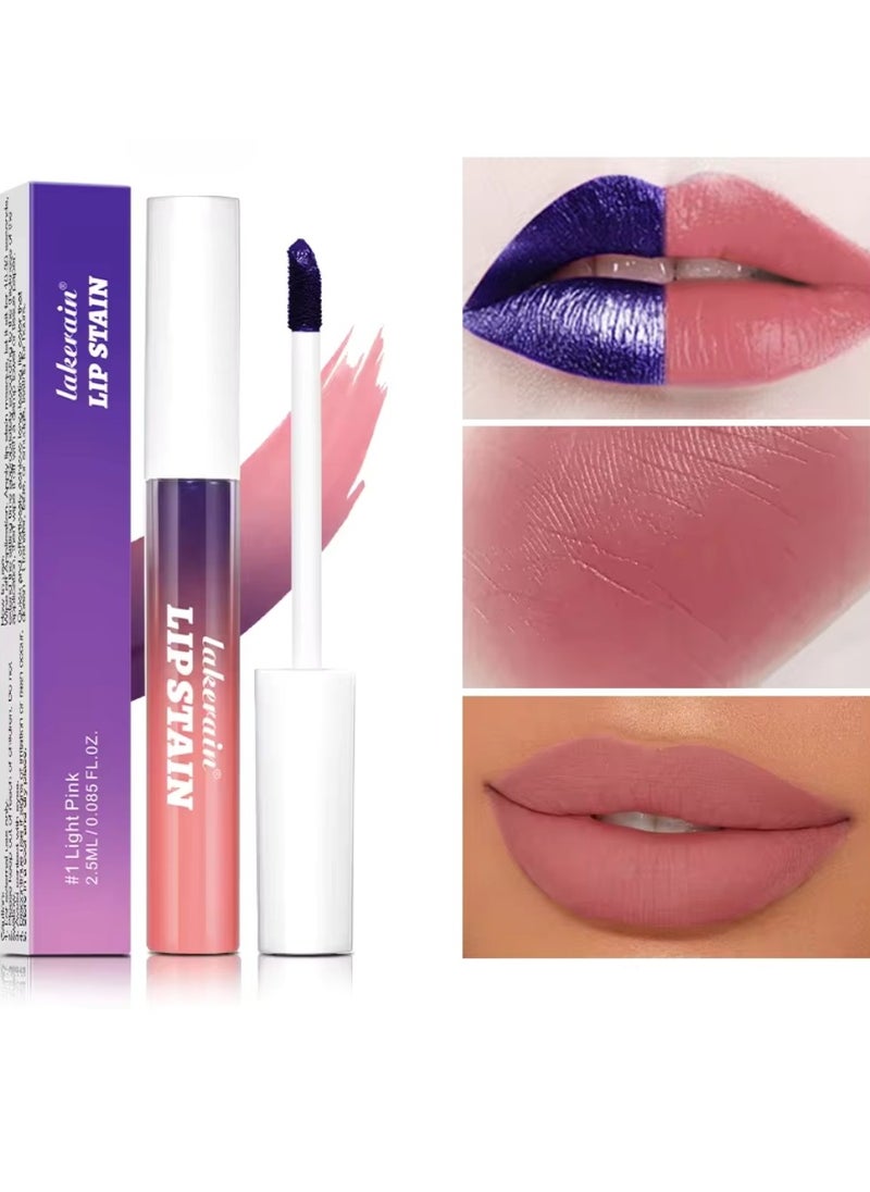 lakerain - Peel Off Lip Stain Lipstick Peel Off Lip Color Stain Long Lasting Lip Stain Peel Off Infused Sweat Proof Waterproof Long Lasting Highly Pigmented Matte Lipstick Light Pink 01 - Image 1