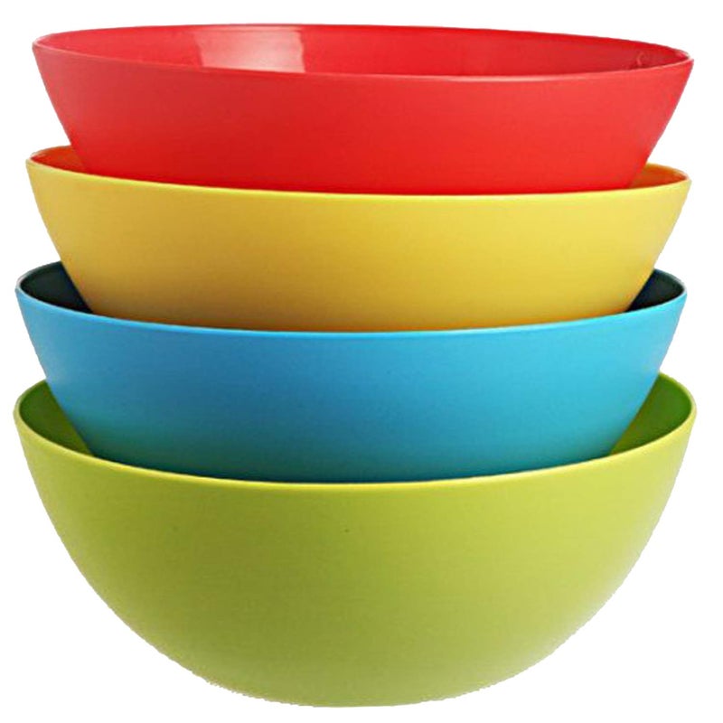 Kuber Industries Plastic 4 Pieces Mixing Bowl Set- 800 ML (Multi) - Image 4