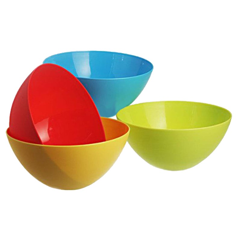 Kuber Industries Plastic 4 Pieces Mixing Bowl Set- 800 ML (Multi) - Image 1