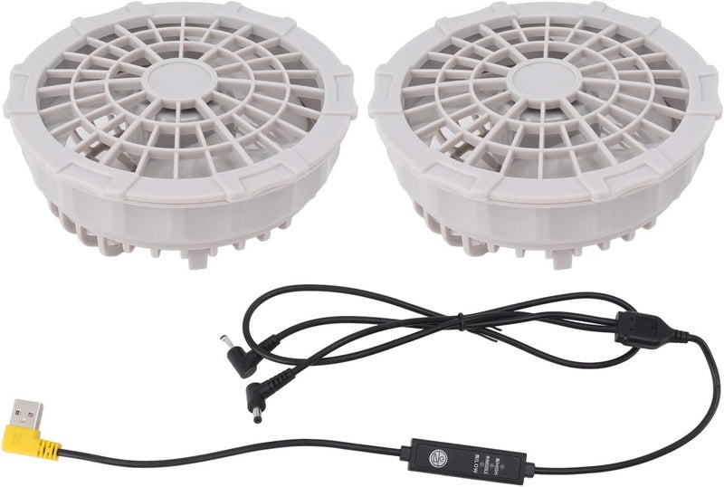اسيكسيكس مروحة سترة التبريد Asixxsix 5V، مروحة خصر قابلة للارتداء بثلاث سرعات لملابس العمل المبردة، للاستخدام الخارجي والصناعي في الصيف الحار - Image 1