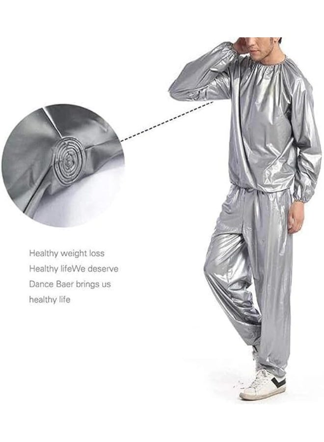 Sauna Suit Professional Top and Bottom Non Rip Sweat Suit for Weight Loss - Image 2