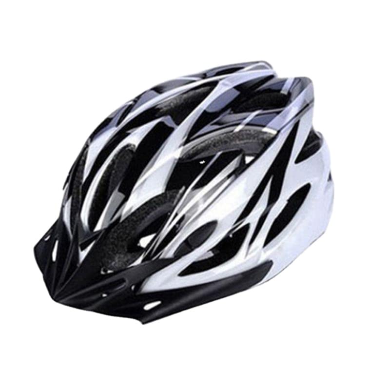 FASTPED Bicycle Helmet with Adjustable Lightweight Bike Helmet (Black and White) - Image 1