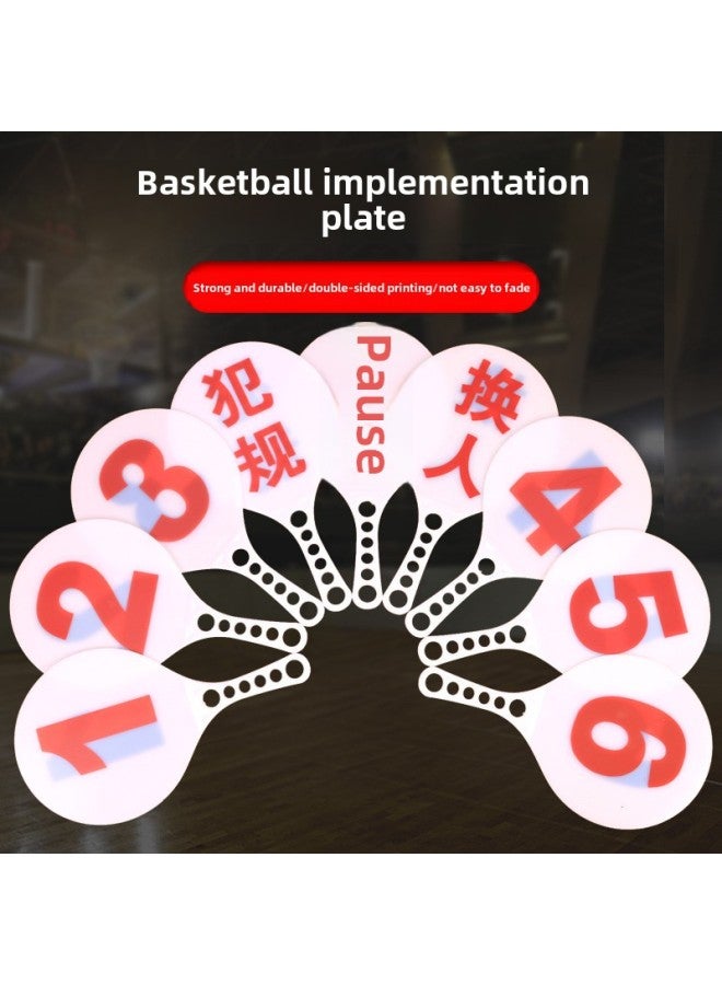 Generic Basketball Game Substitution Card Basketball Foul Number Card Plastic Substitution Card 1-6 Double-sided Suspension Substitution Card-Specification:Basketball Foul Cards - Image 1