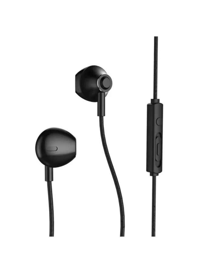 ريماكس سماعات أذن سلكية RM-711 بقياس 3.5 مم مع ميكروفون مدمج وتحكم في مستوى الصوت، لون أسود | صوت ستيريو عالي الدقة، عزل للضوضاء وكابل متين مقاوم للتشابك - Image 4