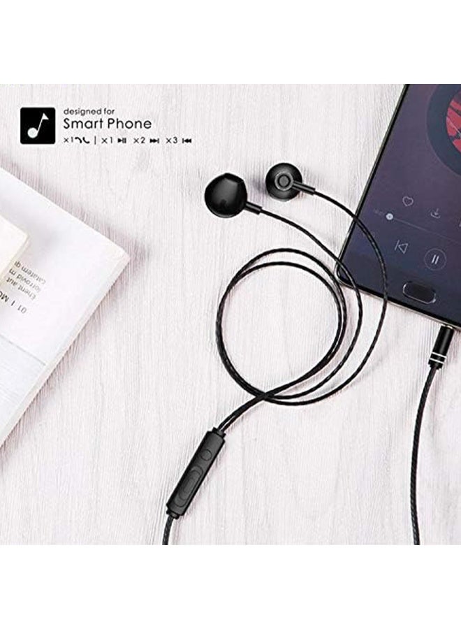 ريماكس سماعات أذن سلكية RM-711 بقياس 3.5 مم مع ميكروفون مدمج وتحكم في مستوى الصوت، لون أسود | صوت ستيريو عالي الدقة، عزل للضوضاء وكابل متين مقاوم للتشابك - Image 5