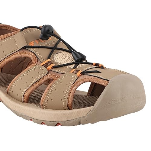 FUEL Soldier-02 Flexible Fisherman Sandals for Men in Comfortable & Breathable Casual Sandals in Protective Bump Toe with Anti-Skid Outdoor & Sports Footwear (Brown,6UK) - Image 4
