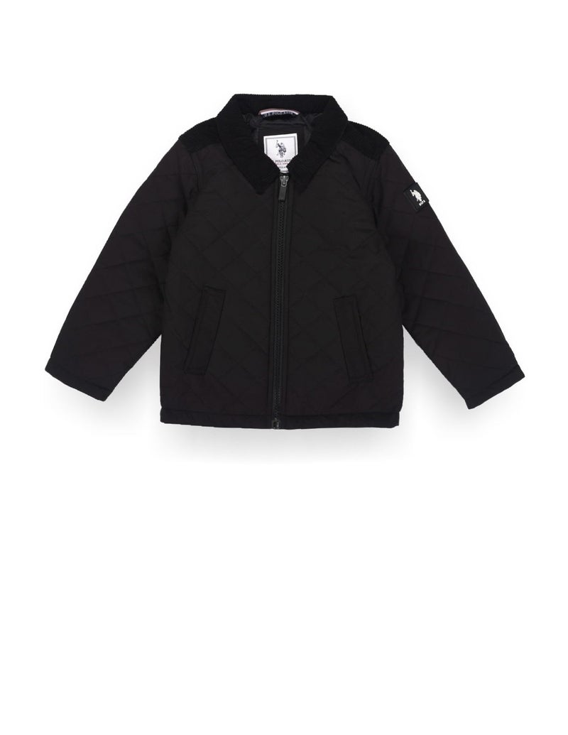 U.S. Polo Assn. Kids Regular fit Nylon Hooded Jackets (UKJCK0144_Black_11-12Y) - Image 4