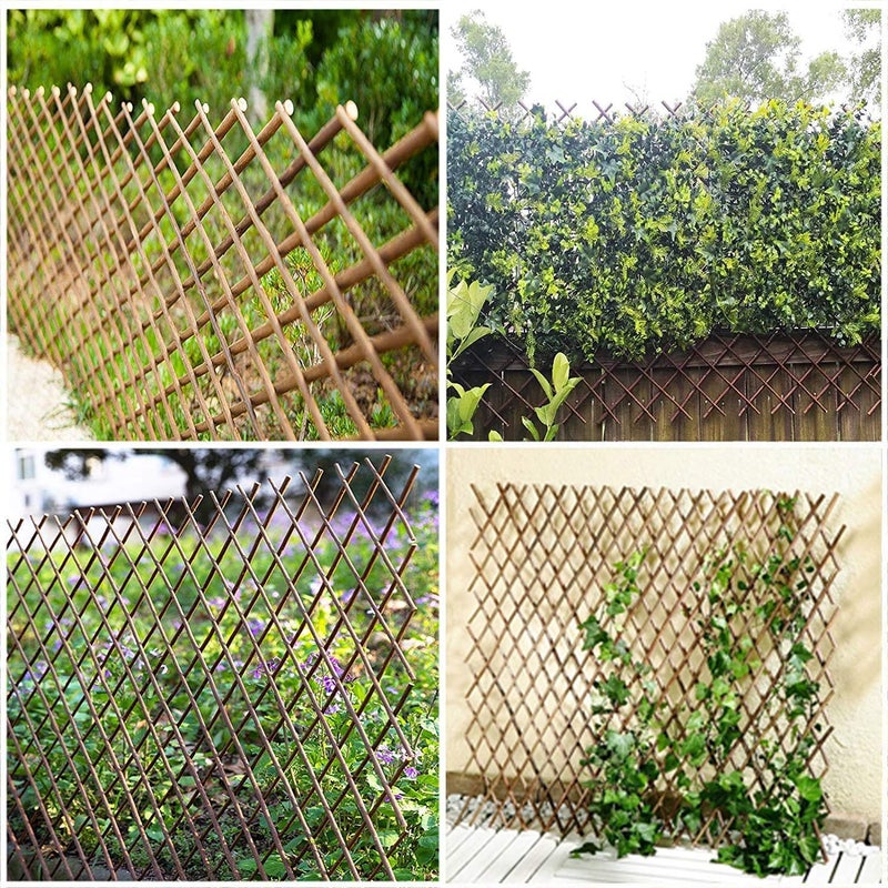 GLANT Lattice Fence Willow Expandable Plant Climbing Lattices Trellis Fence,Open Screen Fencing,Willow (1) - Image 5
