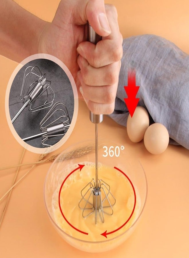 Onions مضرب يدوي من الفولاذ المقاوم للصدأ من أونيونز | خلاط يدوي دوار 360 درجة لخلط البيض والقهوة واللاسي والعجين | مقبض قابل للفصل وهيكل فولاذي سميك | مضرب يدوي للاستخدام في المطبخ - Image 4