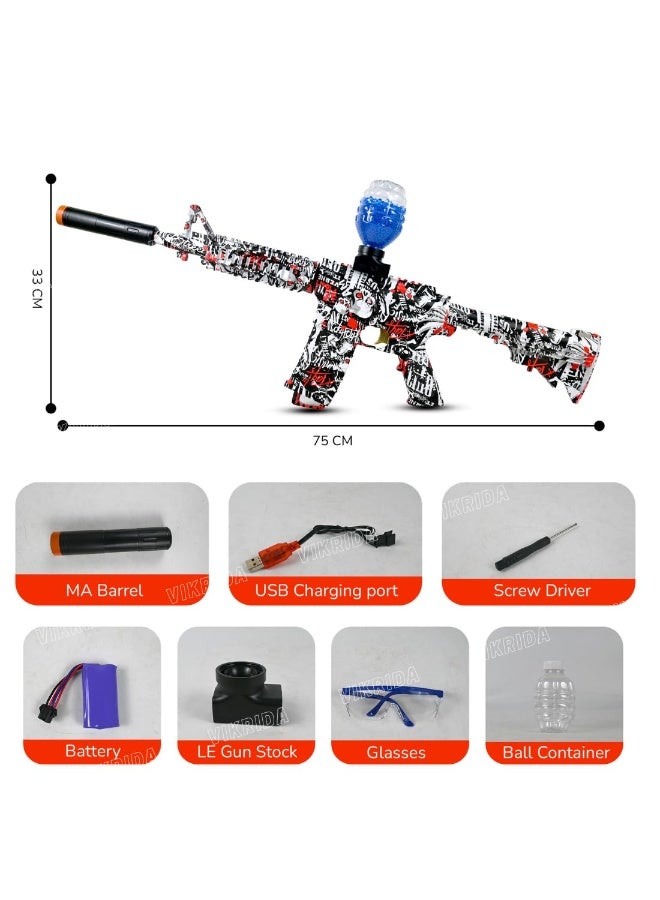 Electric M416 Automatic Ball Blaster Gun with 5000 Small Balls | Toy Gun with Rapid Fire Mode for Adults - Image 1