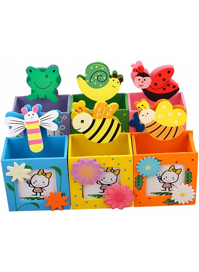 Sillyme 8pcs Wooden Pen Stand Return Gifts Birthday Party for Kids | Return Gift for Kids Birthday Return Gifts for Kids | Cute Animal Theme Stationery Placer Eco Friendly Bday Returns Gift Item in Bulk - Image 5