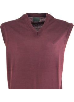 Oppland Men's Dad Sweater V-Neck Fine Wool Woven  - Image 1