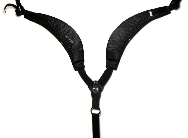 IZZO Golf Comfort Swivel Dual-Strap Golf Bag Strap, Medium/Large,Black - Image 1