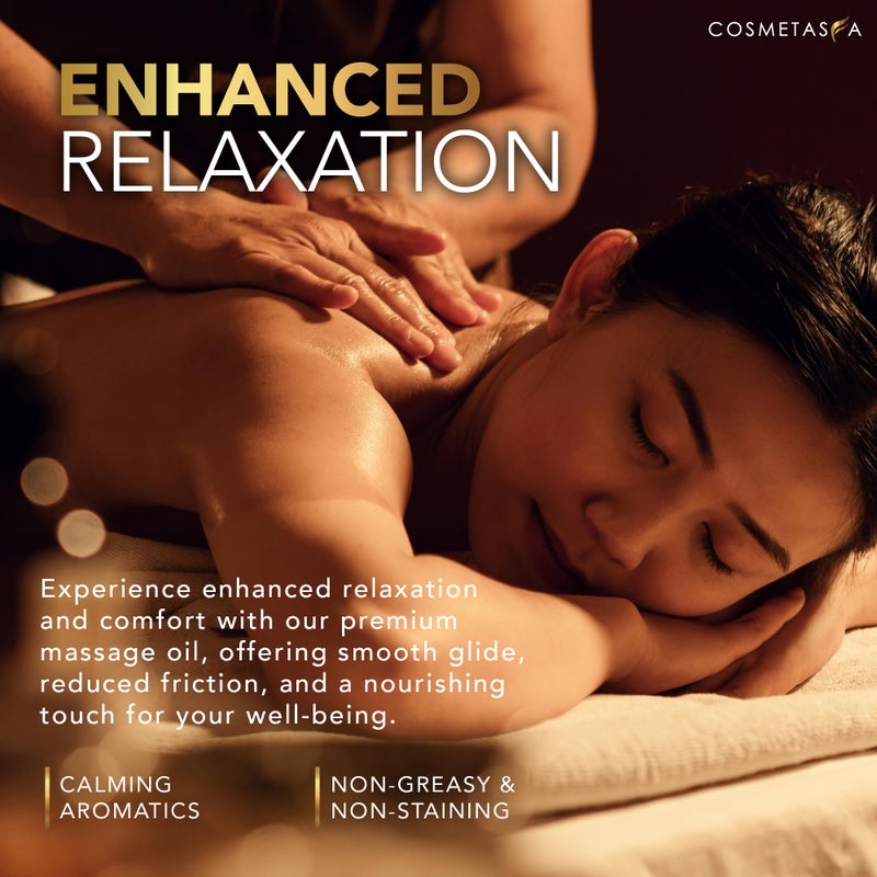 Cosmetasa Lavender Massage Oil for Massage Therapy with Hot Stones â€“ Natural, Cruelty-Free & Spa Quality Skin Therapy Oil & Soothing Care â€“ Lavender, Geranium & Grapeseed Oil (8.8 oz) - Image 5