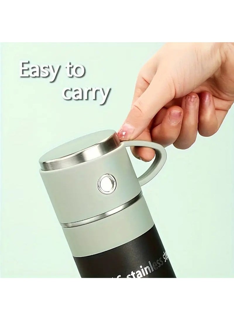 Stainless Steel Insulated Water Bottle - Vacuum Flask with Portable Thermal Mug for Outdoor Hydration Reusable and Travel-Friendly Black - Image 3