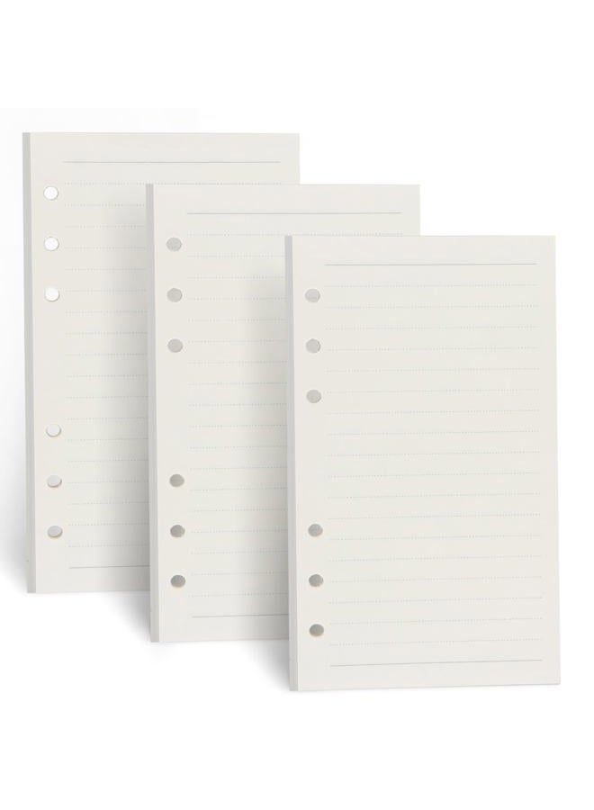 Toplive A6 Refill Paper, [3 Pack] 100GSM Thick Refillable Paper 6 Hole Filler Inserts Loose Leaf Paper 135 Sheets (270 Pages) for 6 Ring Binder Journal Notebook-Lined Paper - Image 1