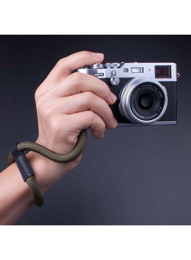 VKO Camera Wrist Strap, Rope Camera Strap Wrist for DSLR SLR Mirrorless Cameras Hand Strap Black Green - Image 2