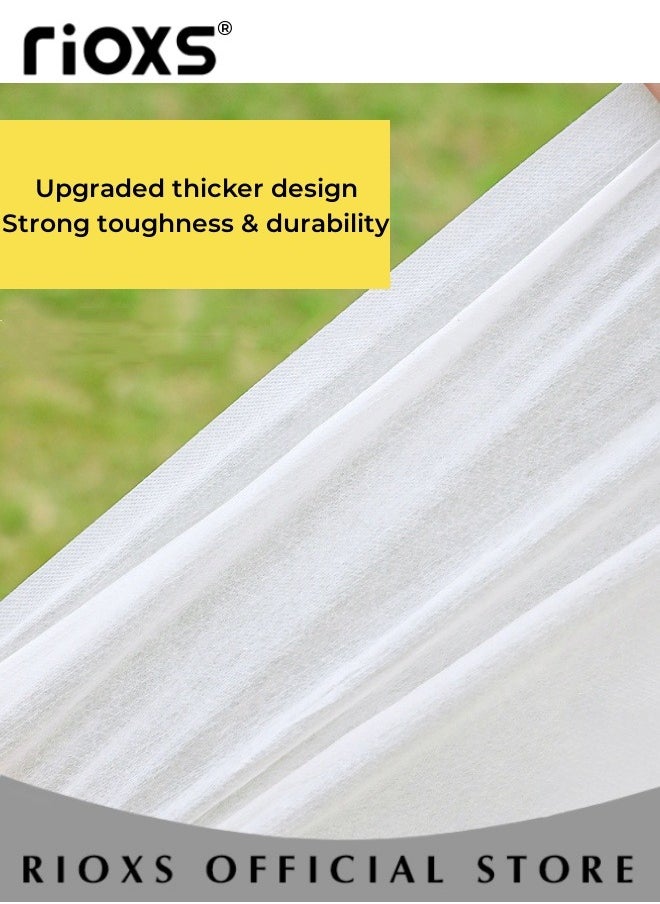 RIOXS - Picnic Blanket,Outdoor Foldable Blankets,Waterproof Beach Picnic Blanket,Portable Picnic Mat With Disposable Picnic Mats,For Camping Family Park Garden-White 200X200cm; 3-4 Person - Image 1
