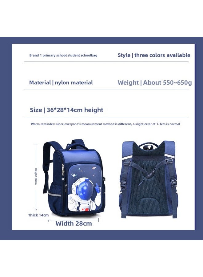 Children's Backpack Elementary School Students Lightweight Dual Shoulder Bag Cartoon Cute Unisex Space Man Design School Bag-Color:Astronaut  - Image 4