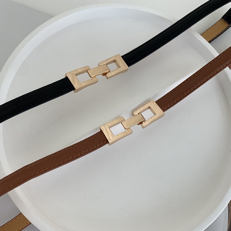 Korean-Style Ladies Belt for Dresses Sweaters Coats Black - Image 5