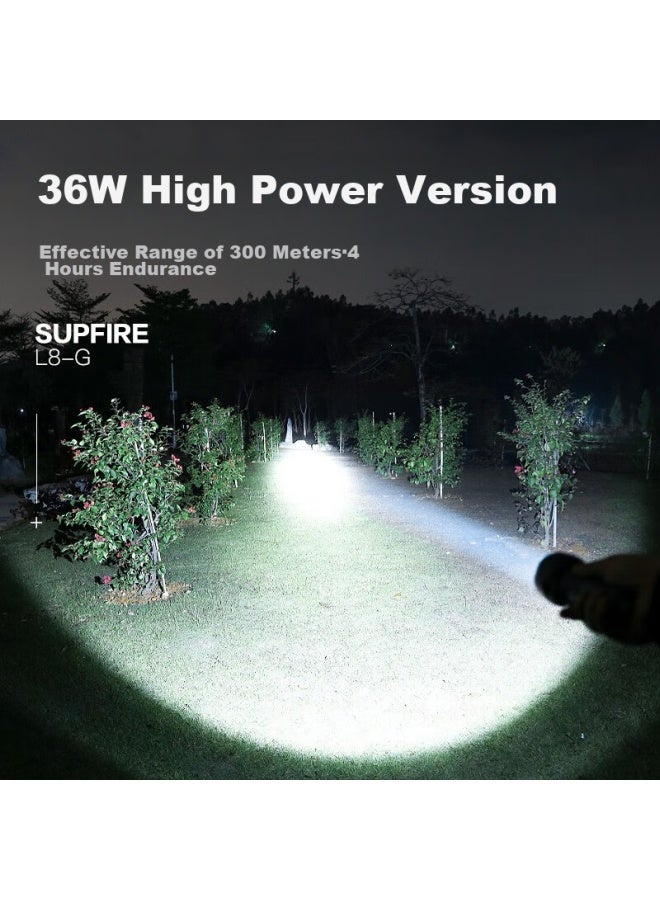 SupFire Supfire L8-g P90 High-intensity Flashlight, Fixed Focus Long-range Usb Rechargeable, Portable For Home Use, Outdoor Cycling Emergency Light  - Image 4