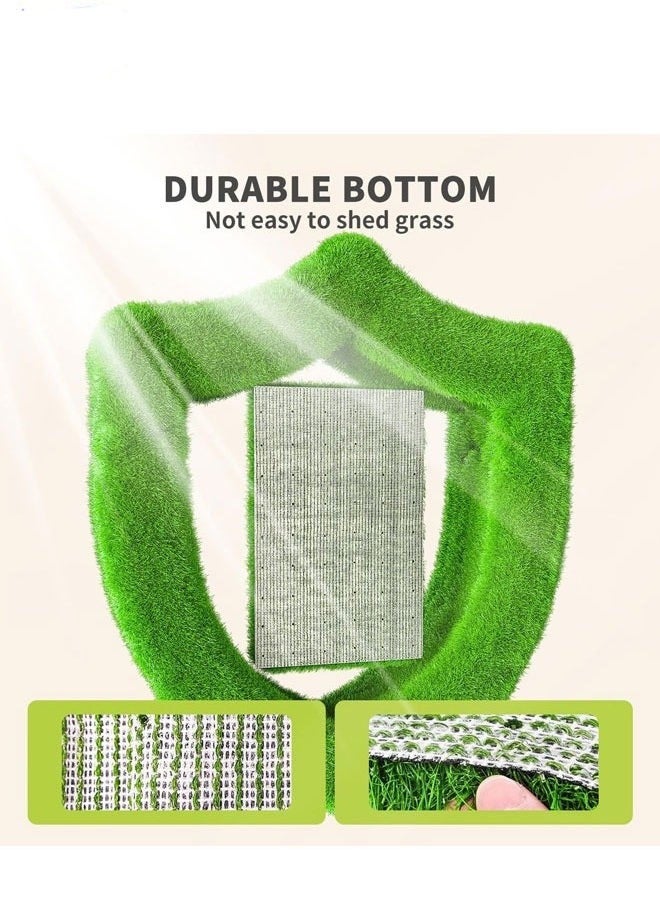 السجادة الاصطناعية العشب الداخلي في الهواء الطلق حصيرة العشب الاصطناعية سميكة العشب مزيف للكلاب العشب العشب ديكور السجادة الاصطناعية مع ثقوب الصرف ودعم المطاط （40 ملم） - Image 5