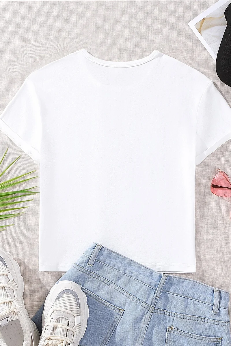 ONLYTRENDWEAR Childrens Teddy Bear Printed Cotton Tshirt 3-4 Years Old White