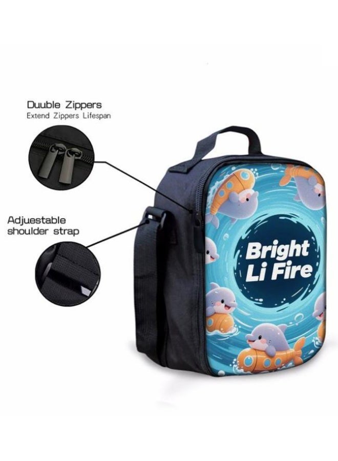 Bright Li Fire Three-piece set of cartoon bags, easily cope with various occasions (students, children, friends' outings, mountain climbing, schooling, etc.) | Backpack + hand-held + stationery bag | School season/holiday gifts - 112 - Image 3