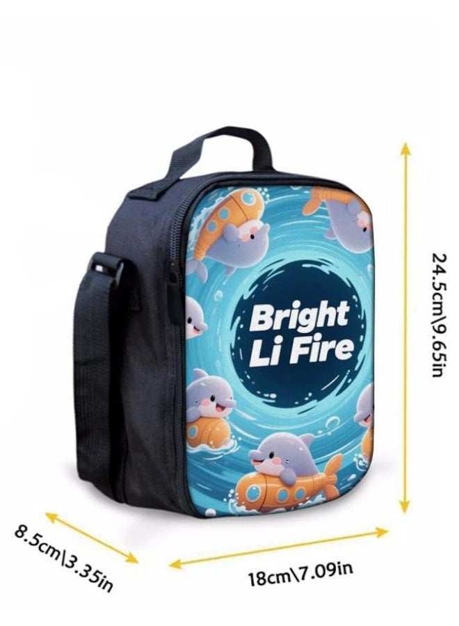 Bright Li Fire Three-piece set of cartoon bags, easily cope with various occasions (students, children, friends' outings, mountain climbing, schooling, etc.) | Backpack + hand-held + stationery bag | School season/holiday gifts - 112 - Image 4