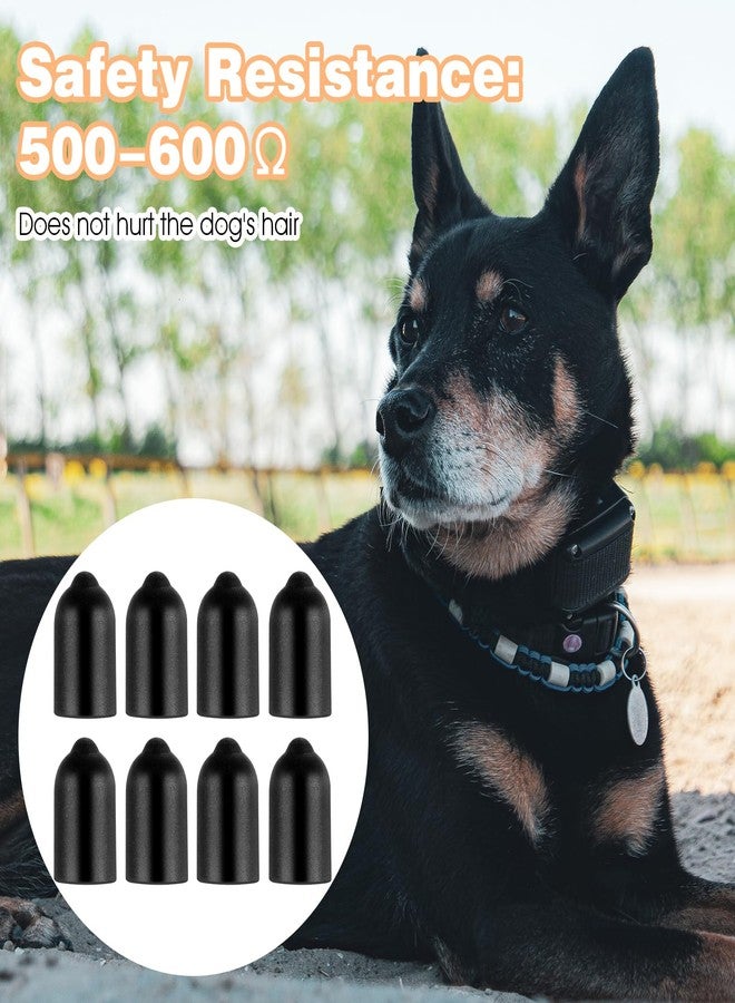 Hpmjz 32 pcs Dog Shock Collar Rubber Tips Anti Bark Collars Caps Training Collar Replacement Silicone Covers Column Conductive Rubber Sleeve Extra Contact Points for Pet Puppy Training Stop Barking - Image 3