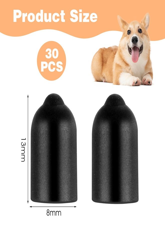 Hpmjz 32 pcs Dog Shock Collar Rubber Tips Anti Bark Collars Caps Training Collar Replacement Silicone Covers Column Conductive Rubber Sleeve Extra Contact Points for Pet Puppy Training Stop Barking - Image 2
