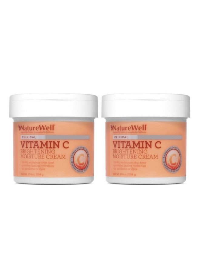 NATURE WELL Vitamin C Brightening Moisture Cream For Face Body & Hands Visibly Enhances Skin Tone Helps Improve Overall Texture 2 Pack 10 Oz Each (Packaging May Vary) - Image 1