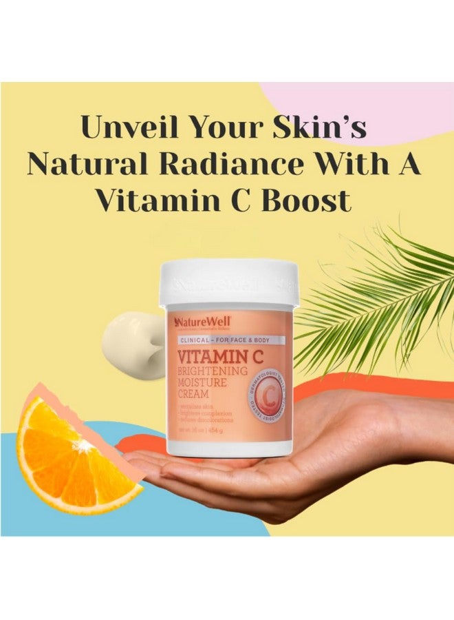 NATURE WELL Vitamin C Brightening Moisture Cream For Face Body & Hands Visibly Enhances Skin Tone Helps Improve Overall Texture 2 Pack 10 Oz Each (Packaging May Vary) - Image 5