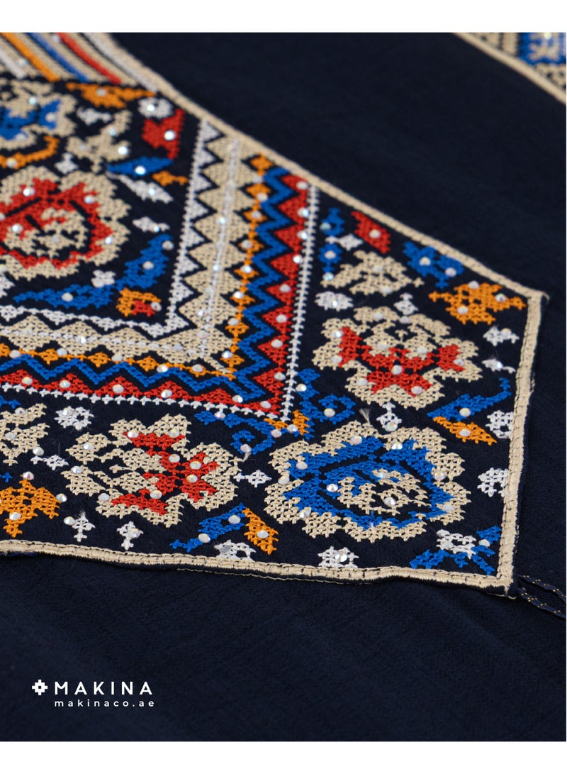 MAKINA Fallahi Daraa for Women, Embroidered Cool Crepe Dress - Image 3