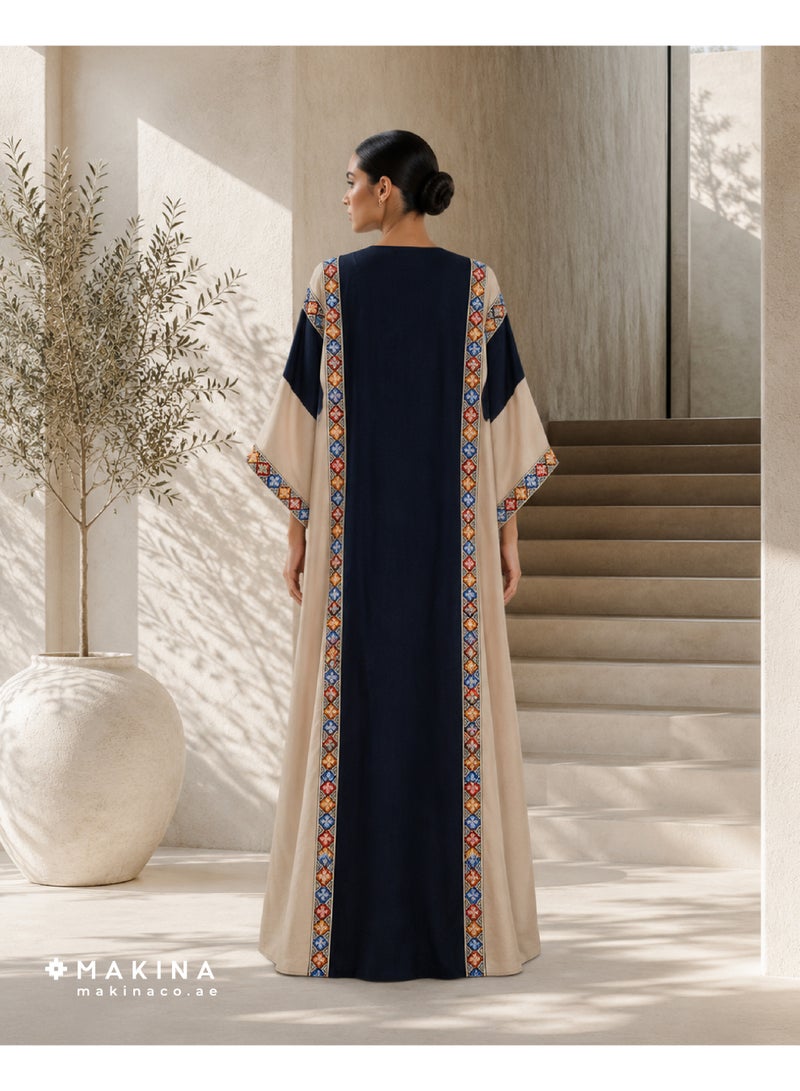 MAKINA Fallahi Daraa for Women, Embroidered Cool Crepe Dress - Image 2