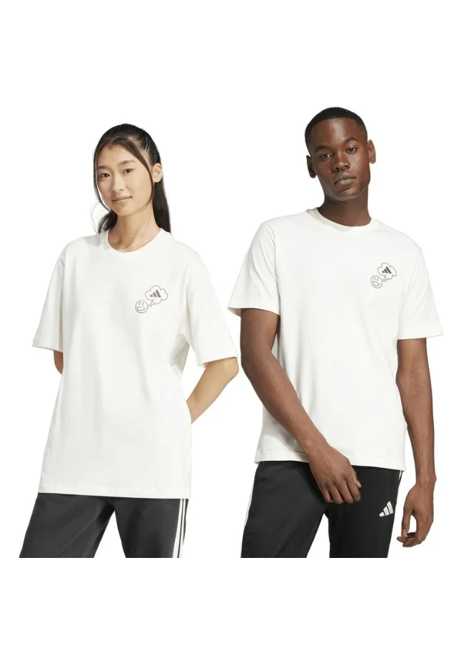 اديداس adidas M L VERB CIR T White Training T-SHIRTS for Men - XS