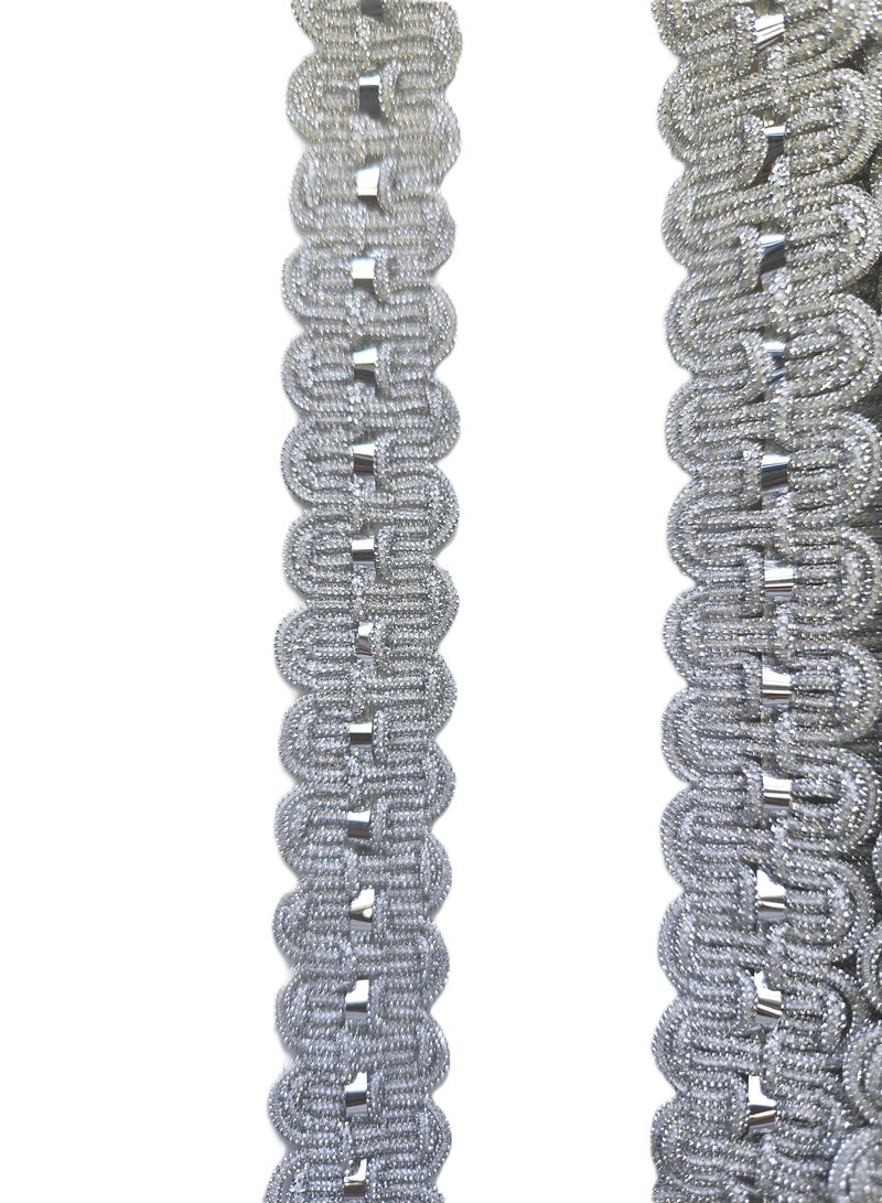 Silver Classic, 9 yards, Sewing Lace Trim - Image 1