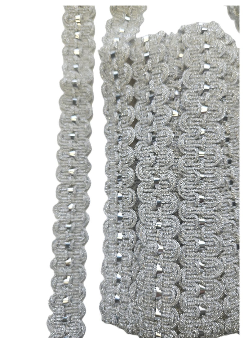 Silver Classic, 9 yards, Sewing Lace Trim - Image 2