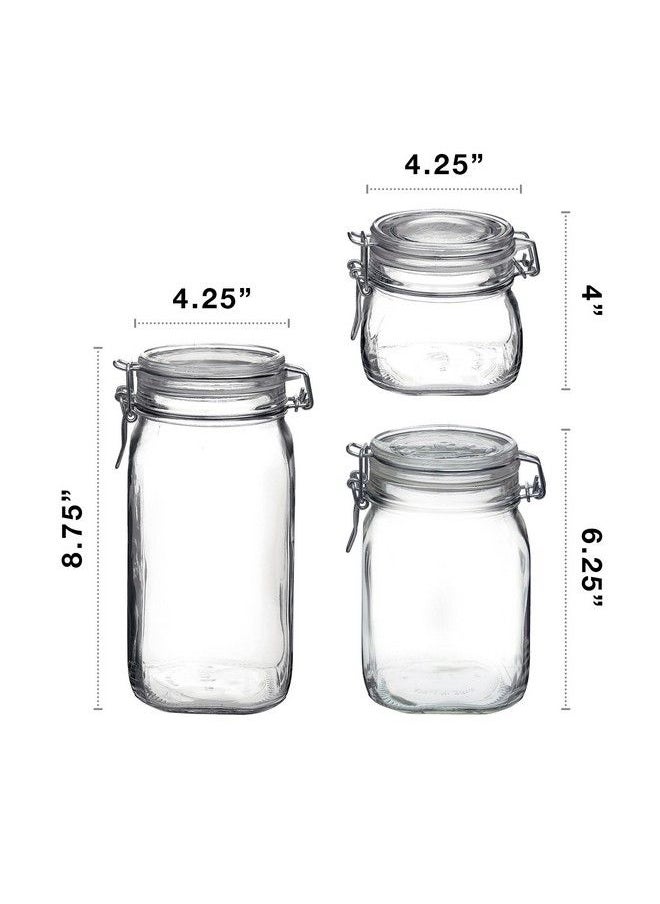 Bormioli Rocco Fido Canning Jar Set Of 3 3 Piece Set Clear  - Image 3