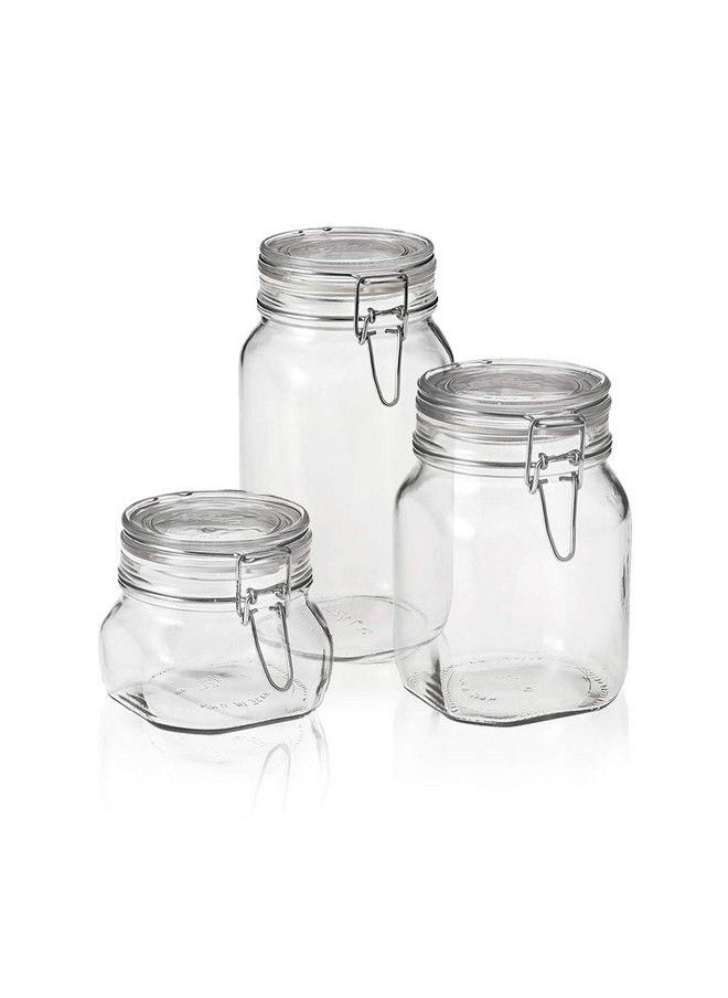 Bormioli Rocco Fido Canning Jar Set Of 3 3 Piece Set Clear  - Image 2