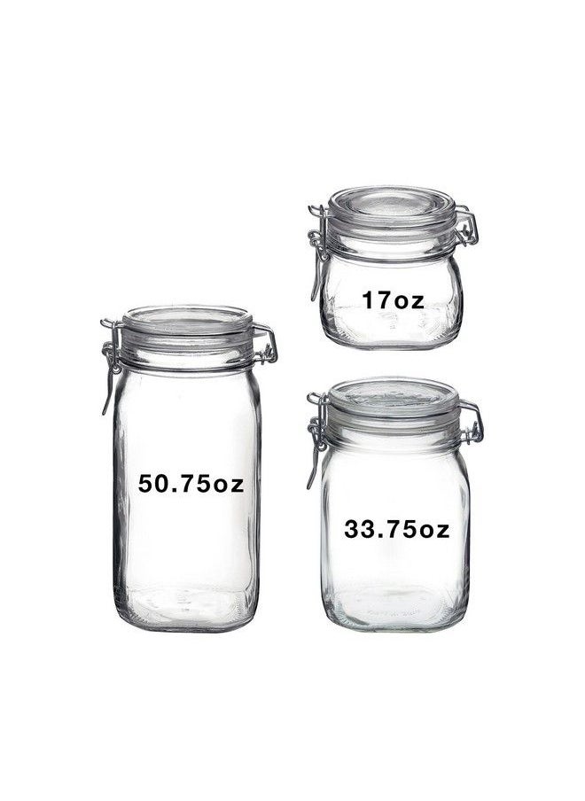 Bormioli Rocco Fido Canning Jar Set Of 3 3 Piece Set Clear  - Image 4