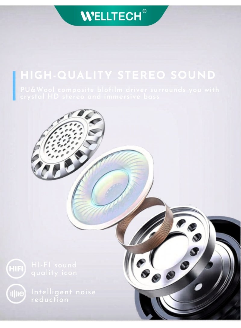 WELLTECH Wired Earphones High Bass Earphone with Mic Type-C In Ear Headphones for Android iPhone Laptop Handsfree WELLTECH BASS 9 - Image 3