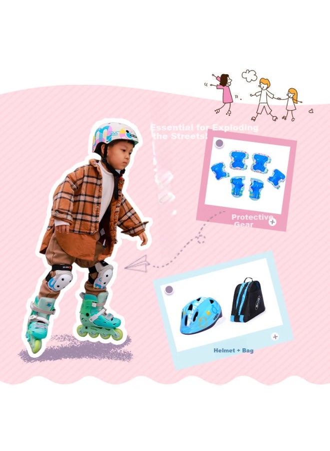 M-Cro Micro Migu Co-branded Cosmoid Roller Skates For Children, Boys And Girls, Inline Skating, Hard Shell Joymax Pink Set Size S - Image 4