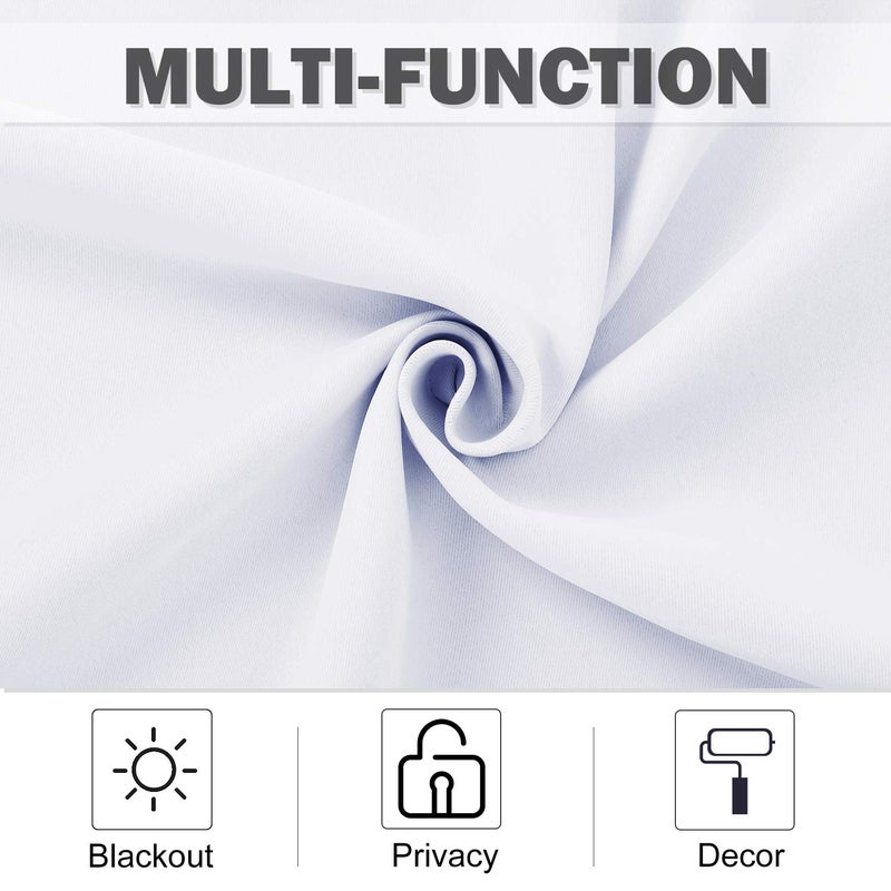 NICETOWN Short Window Curtains for Loft - Grommet Top Design Curtains for Cafe & Dining Room Thanksgiving Decoration (Pure White, Two Panels, 52W by 36L 1.2 Inches Header) - Image 3