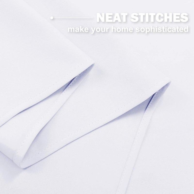 NICETOWN Short Window Curtains for Loft - Grommet Top Design Curtains for Cafe & Dining Room Thanksgiving Decoration (Pure White, Two Panels, 52W by 36L 1.2 Inches Header) - Image 4