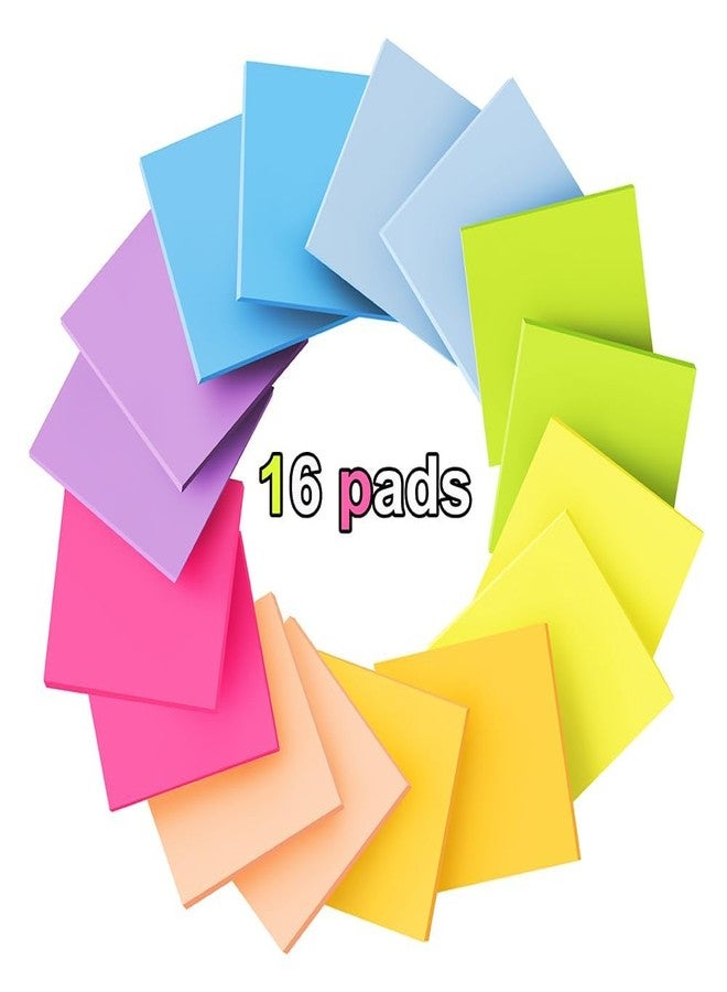 Kozerite (16 Pack) Pop-up Sticky Notes 3x3 in,Bright Colors Super Sticking Power Memo Pads 1 - Image 2