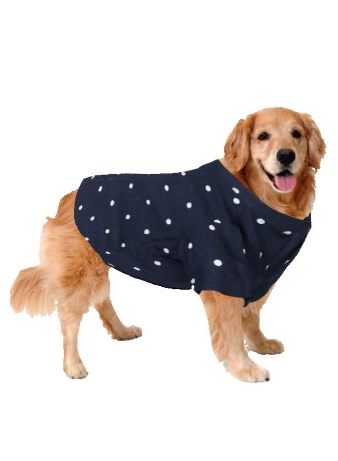 Sage Square Crazy Printed Dog Shirt, Trending Dog Shirt, Ultra Soft & Light Weight, Comfortable & Breathable Dog Apparel, Trendy Outfit (Small - 14 Inch) (Polka Blue) - Image 1