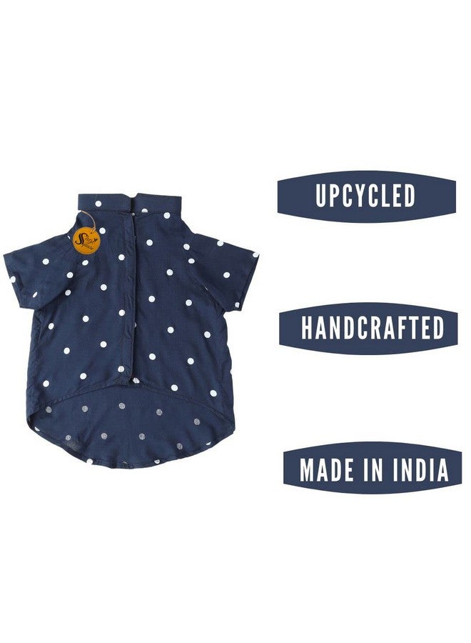 Sage Square Crazy Printed Dog Shirt, Trending Dog Shirt, Ultra Soft & Light Weight, Comfortable & Breathable Dog Apparel, Trendy Outfit (Small - 14 Inch) (Polka Blue) - Image 3