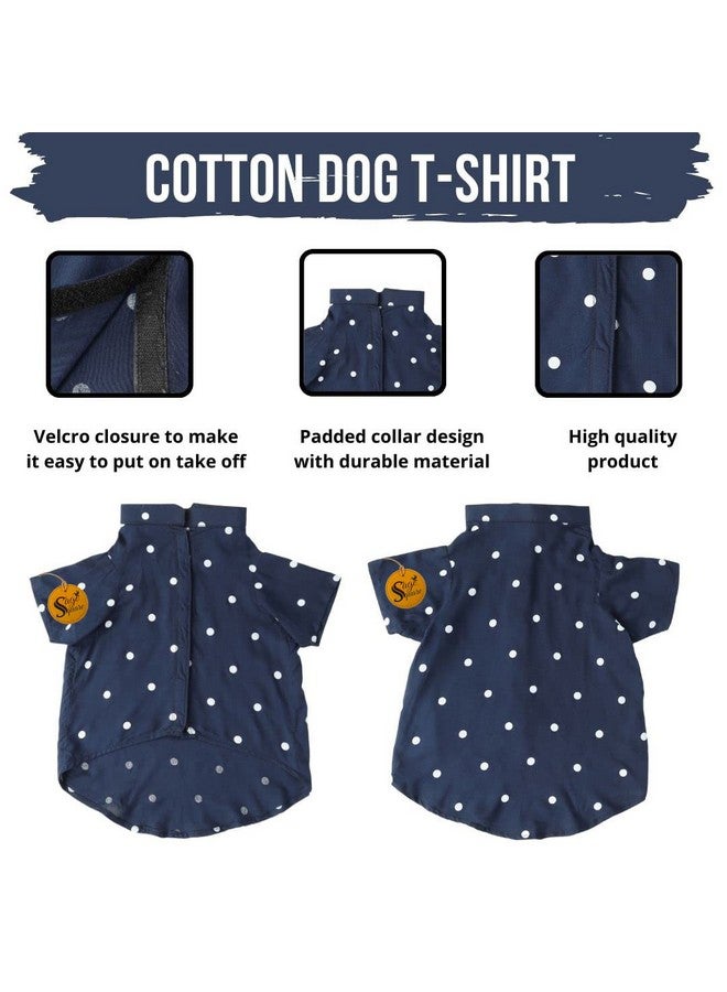 Sage Square Crazy Printed Dog Shirt, Trending Dog Shirt, Ultra Soft & Light Weight, Comfortable & Breathable Dog Apparel, Trendy Outfit (Small - 14 Inch) (Polka Blue) - Image 4